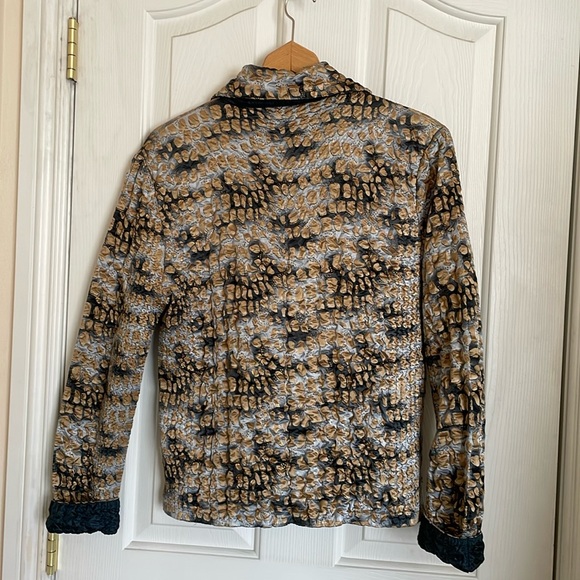 UbU reversible Quilted Crickle Front Zip Jacket Size M - Picture 3 of 9